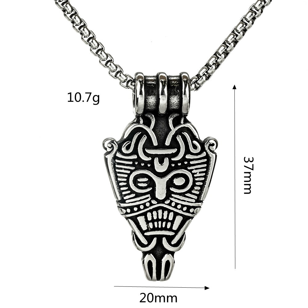 Vintage Viking Stainless Steel Men's Pendant Necklace