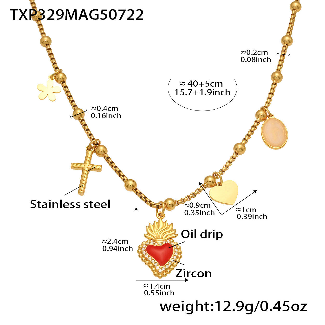 Planderful Everyday Genie Cross Collarbone Necklace Zircon