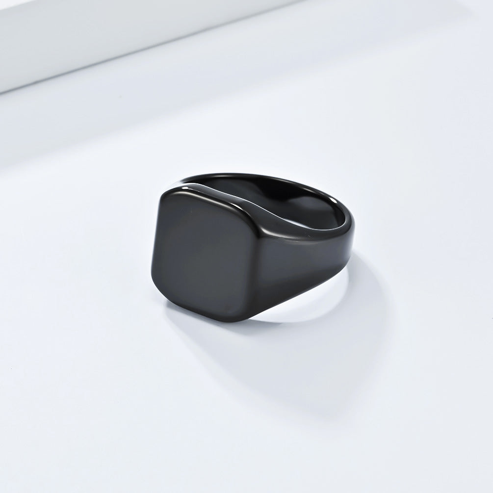 European and American Simple Personality Men's Tungsten Ring