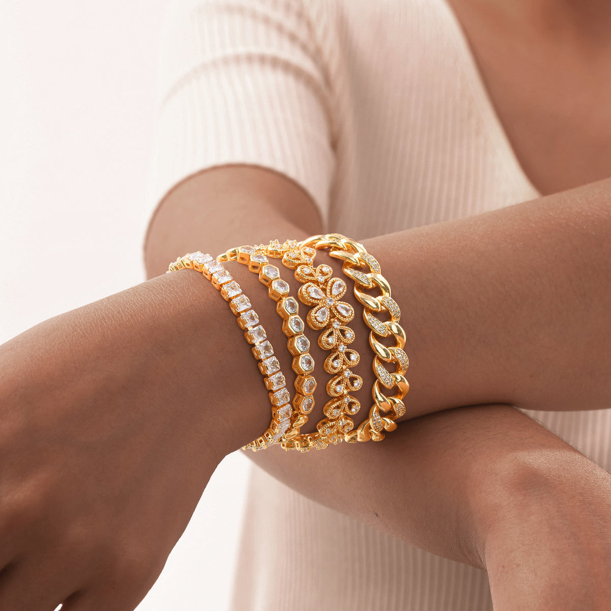 Zircon Stainless Steel Bracelet