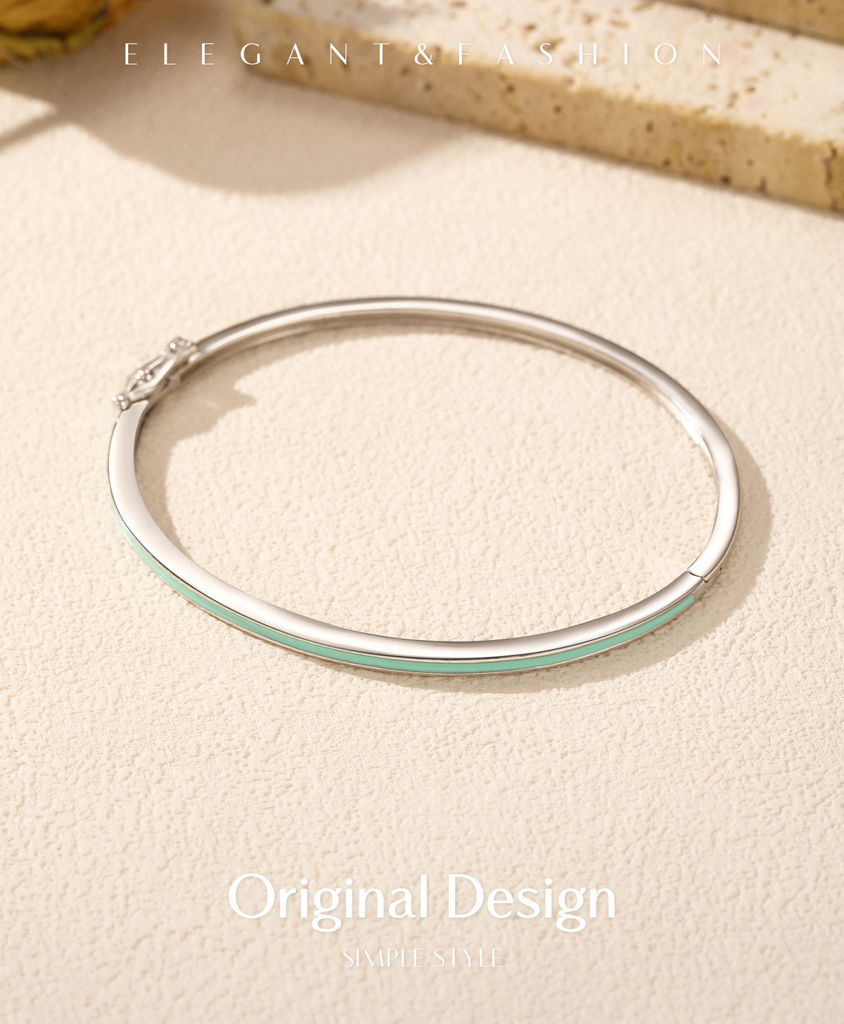 925 Sterling Silver Mint Green Bracelet