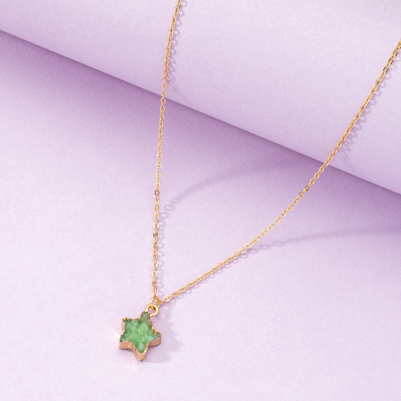 Crystal Bud Necklace with Five-Star Pendant - Vienna Verve Collection