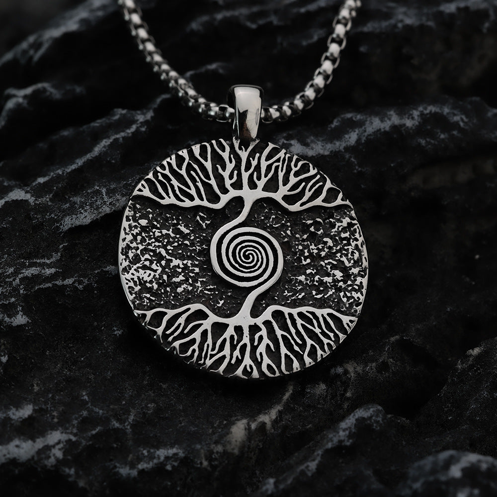 European And American Retro Stainless Steel Viking Pendant Necklace