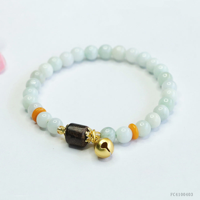 Jadeite Agarwood Beaded Bracelet