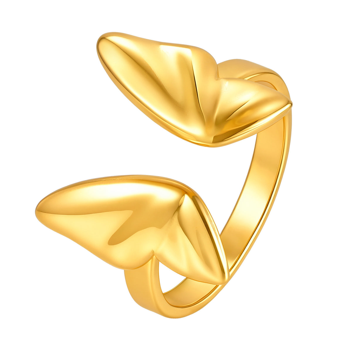 Hot Selling Stainless Steel Butterfly Daily Stacked Vacation Dating Open Ring
