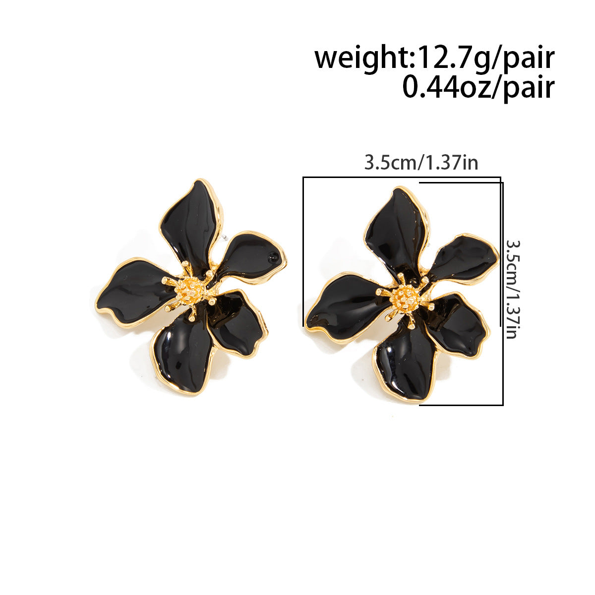 Planderful Vienna Verve 3D Metal Flower Stud Earrings For Women Premium Retro Statement Jewelry