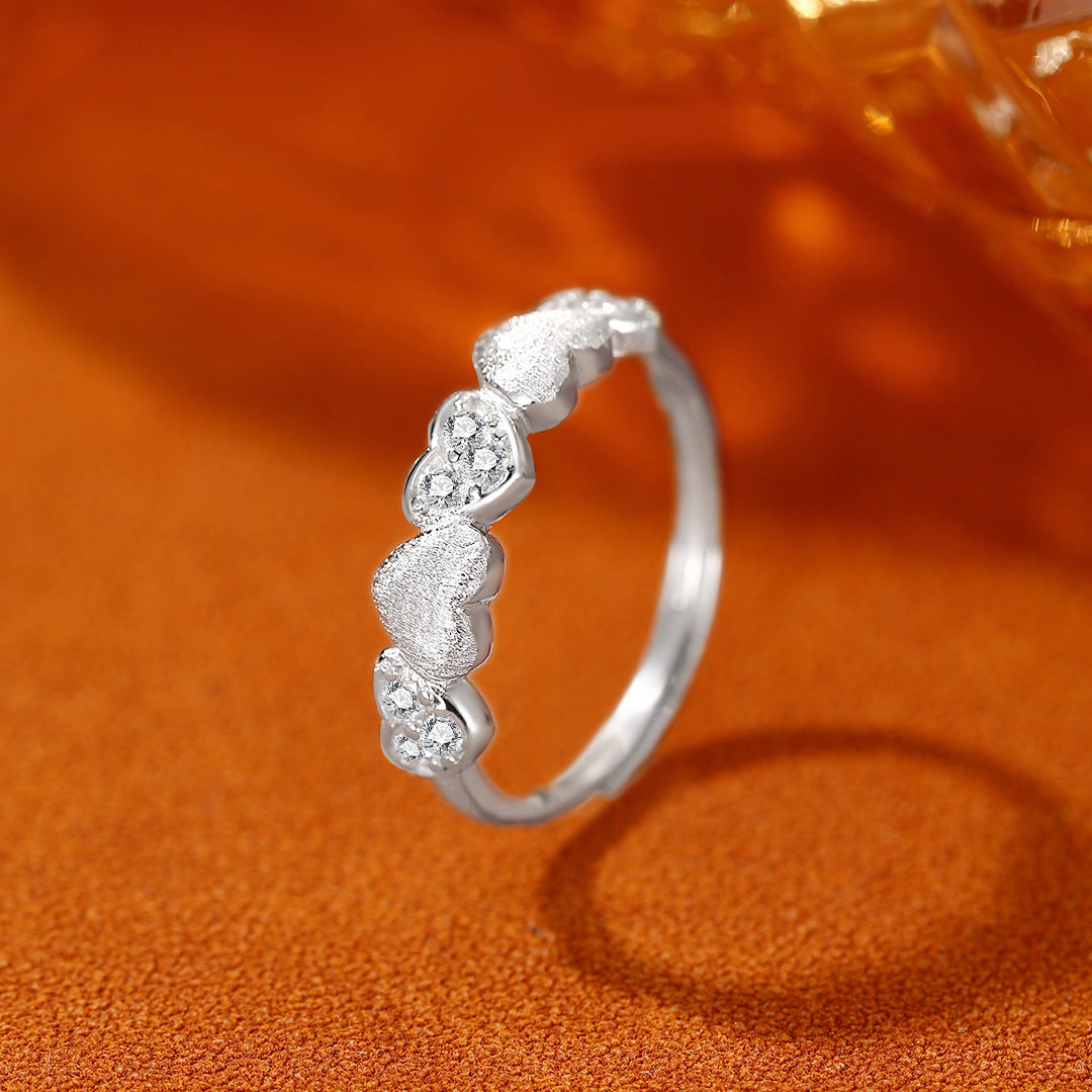 Heart Heart-To-Heart S925 Sterling Silver Ring