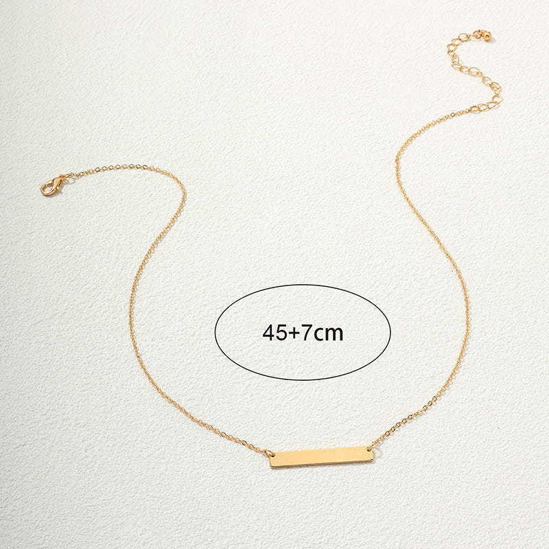 Chic Square Geometric Pendant Necklace with Metal Chain - Vienna Verve Collection
