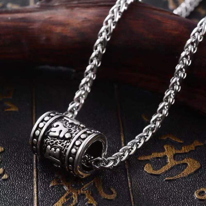 Planderful Stainless Steel Mantra Pendant Necklace Unisex Everyday Wear Minimalist Daily Reminder Gift