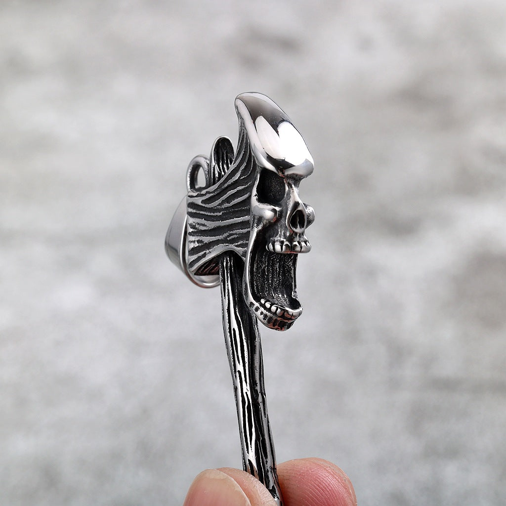 Punk Skull Stainless Steel Men's Pendant Necklace