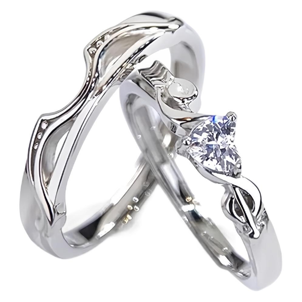 Planderful Sterling Silver Cupid's Arrow Ring For Couples Adjustable Fit Elegant Gift For Girlfriend Or Boyfriend
