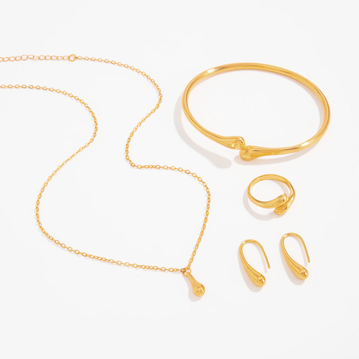 Teardrop Necklace, Bracelet, Earrings & Ring Set