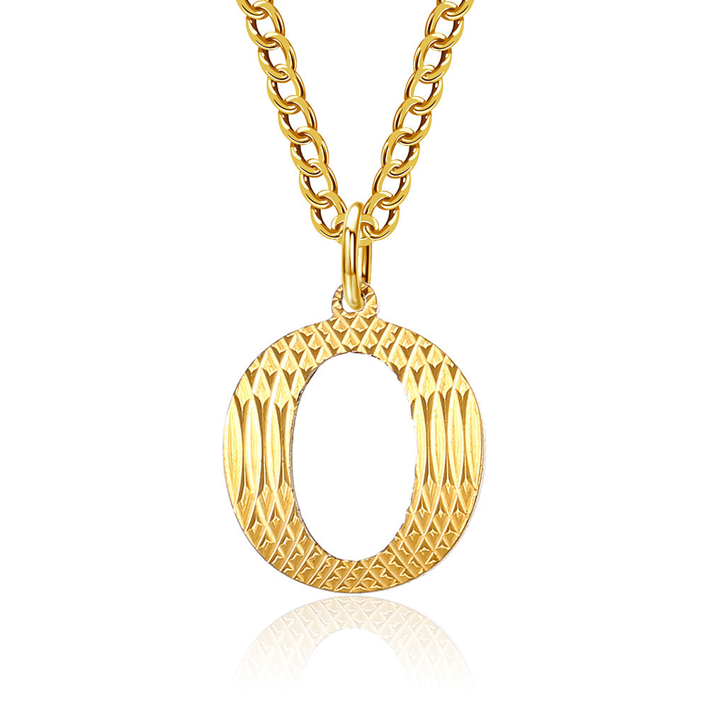 Planderful Everyday Genie Gold Plated Letter Surname Pendant For Couples Unisex Premium Magazine Style Jewelry