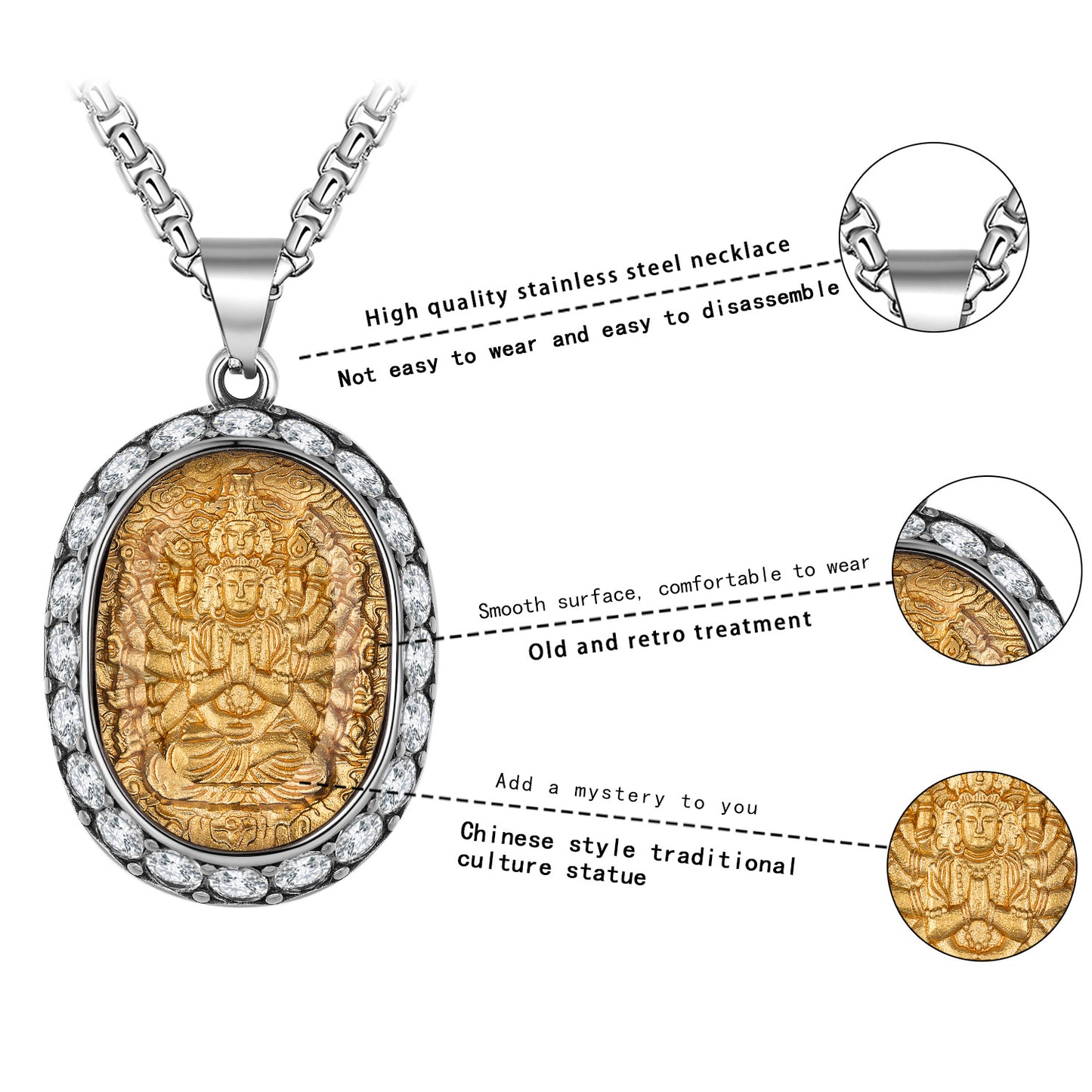 Zircon Necklace – Elegant Zodiac Saints Eight Patrons Pendant for Everyday Wear Planderful Collection