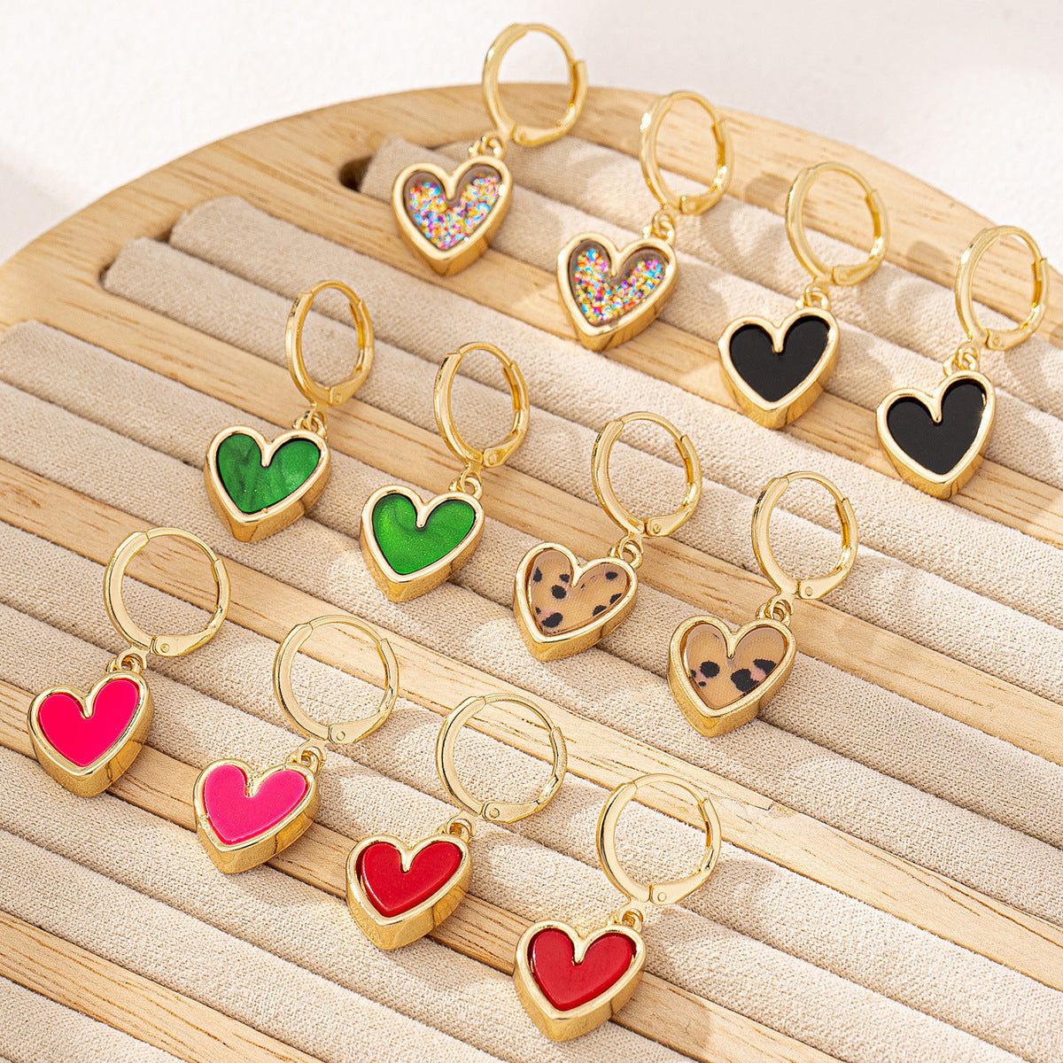 Planderful Vienna Verve Earrings Set – Fashionable Zinc Alloy Leopard Print Design