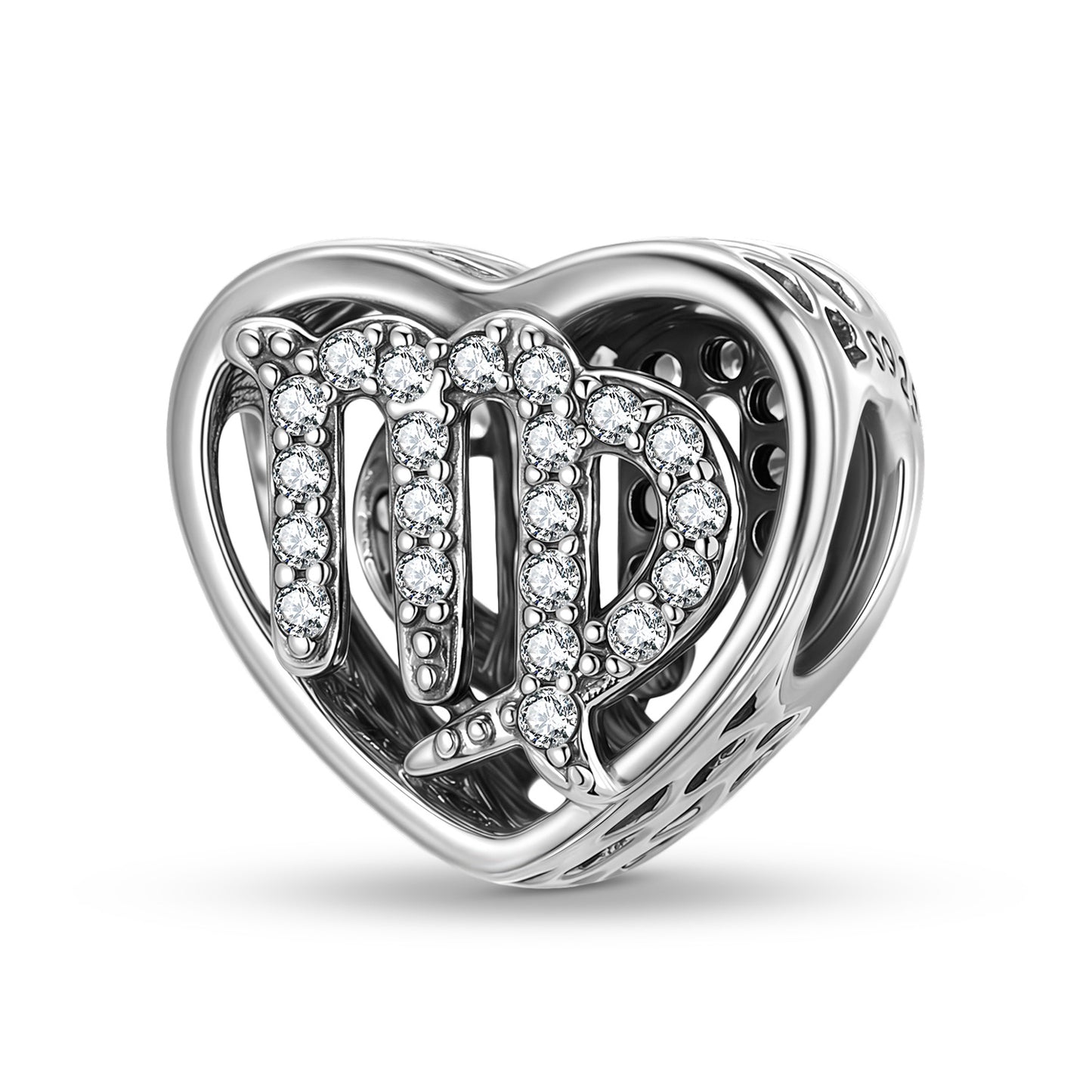 Planderful Jewelry Sterling Silver Beading Pendant With Zircon For Elegant DIY Jewelry