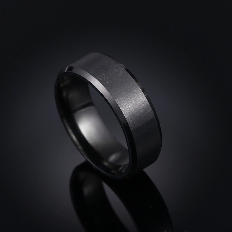 Planderful Everyday Genie Titanium Steel Ring Set Matte Face For Men And Unisex Protection Jewelry