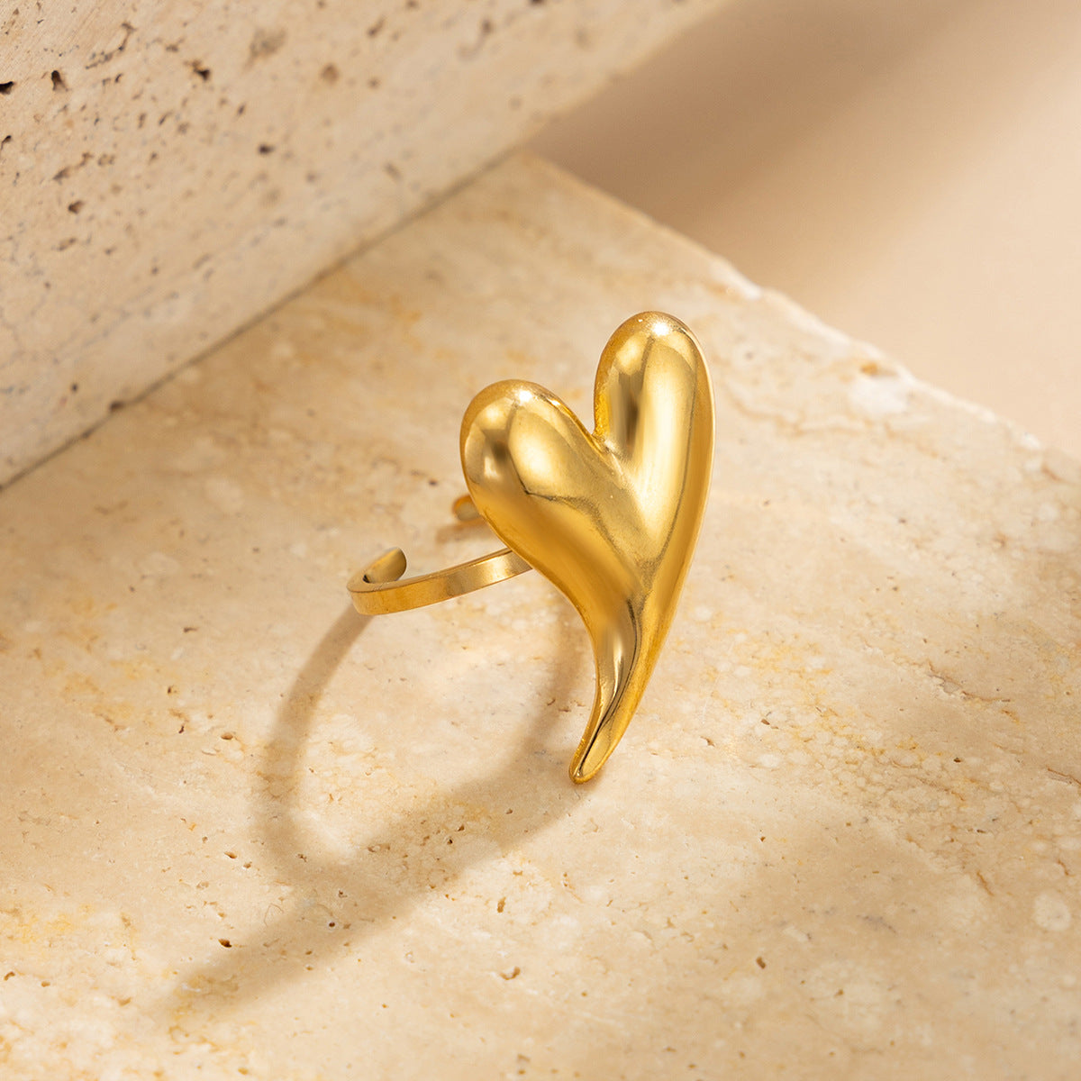 Planderful Vienna Verve 3D Love Ring Open Geometric Statement For Fashion Forward Women