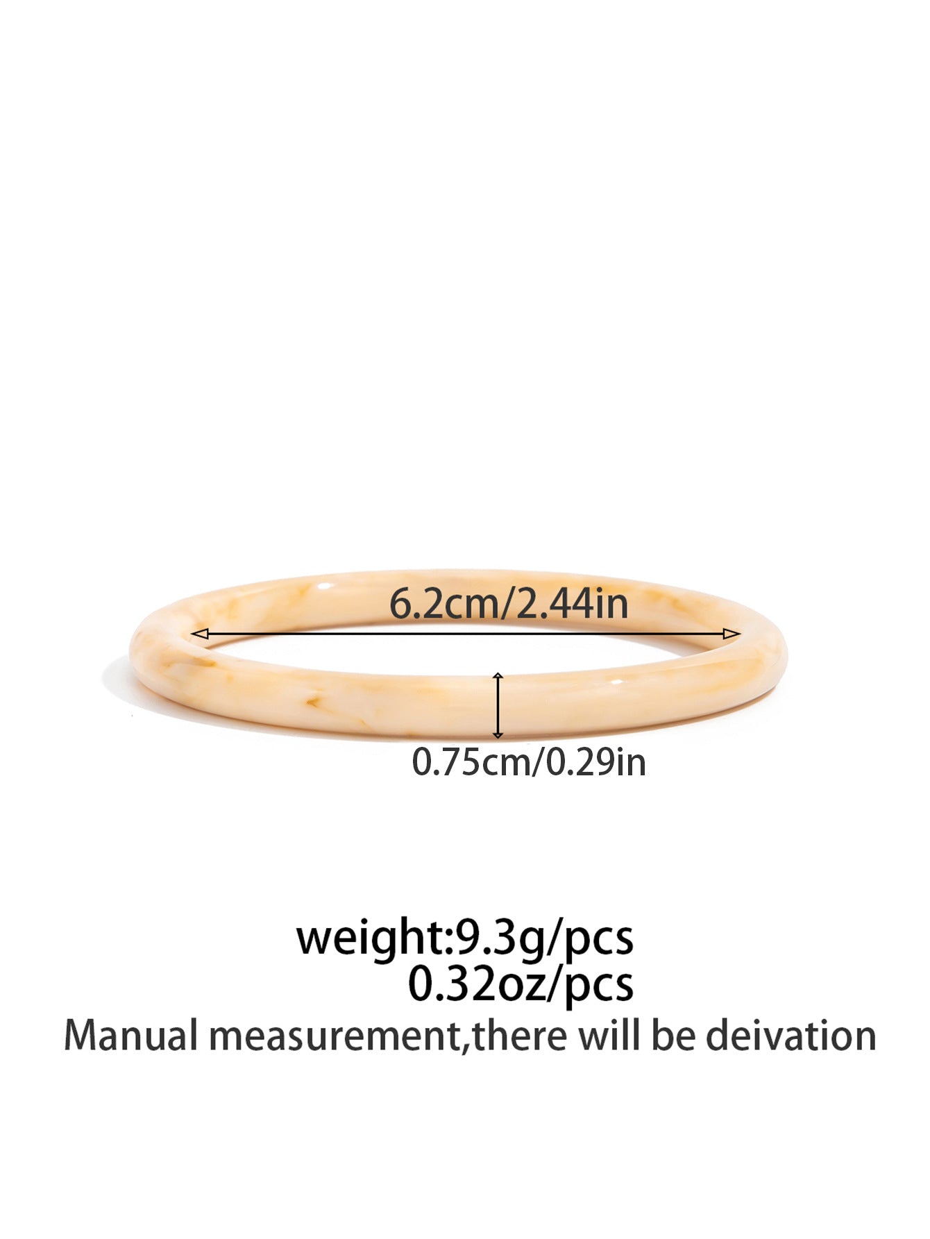 Resin C-Shaped Open Bracelet Design Irregular Geometric Bracelet