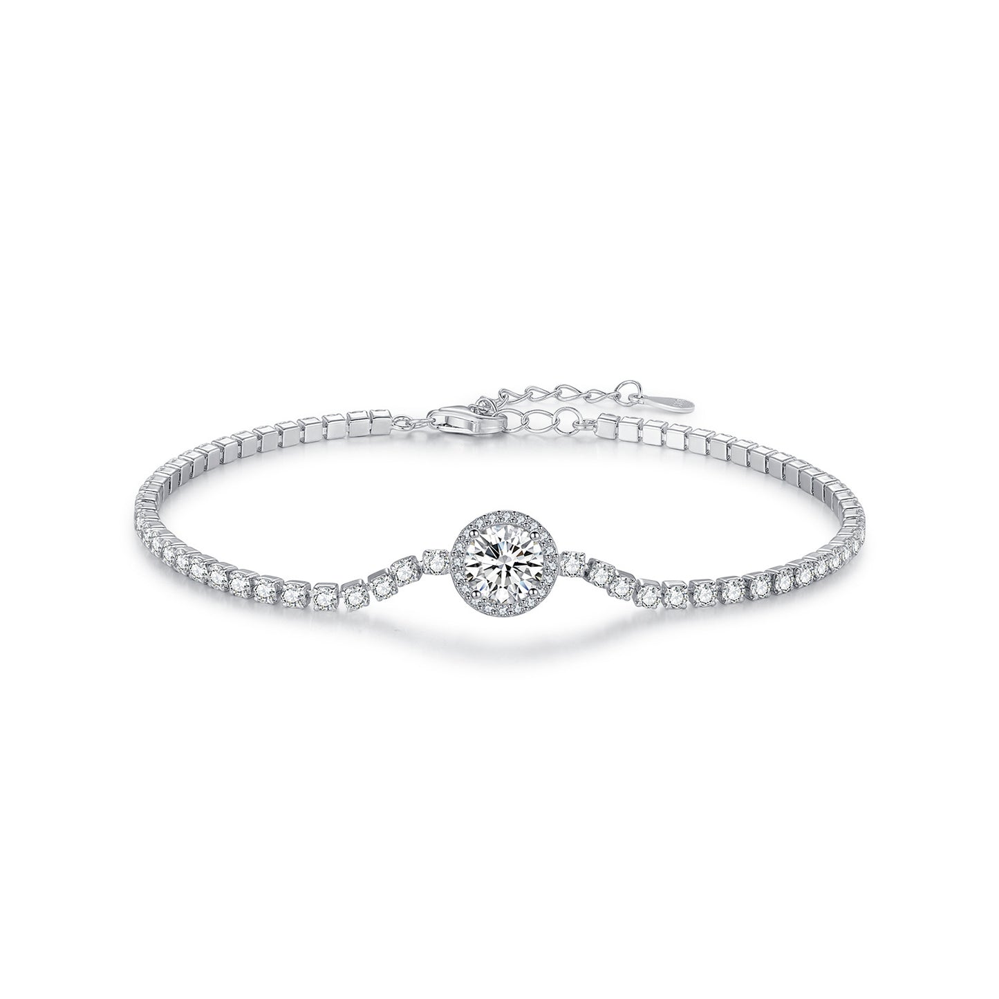 Planderful Everyday Genie Bracelet – Elegant Sterling Silver with Radiant Zircon