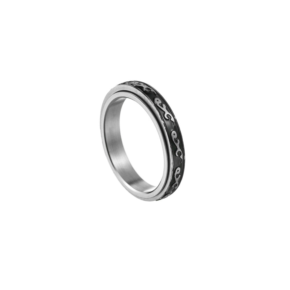 Rotating Titanium Steel Pressure Relieving Ring - Unisex US Standard Size 5-12 from Planderful Collection