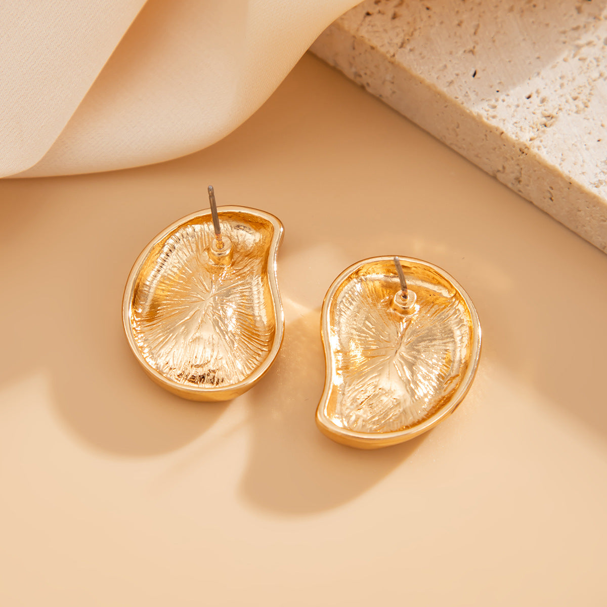 Planderful Vienna Verve C Shaped Geometric Earrings Exaggerated Irregular Statement Ear Jewelry for Women