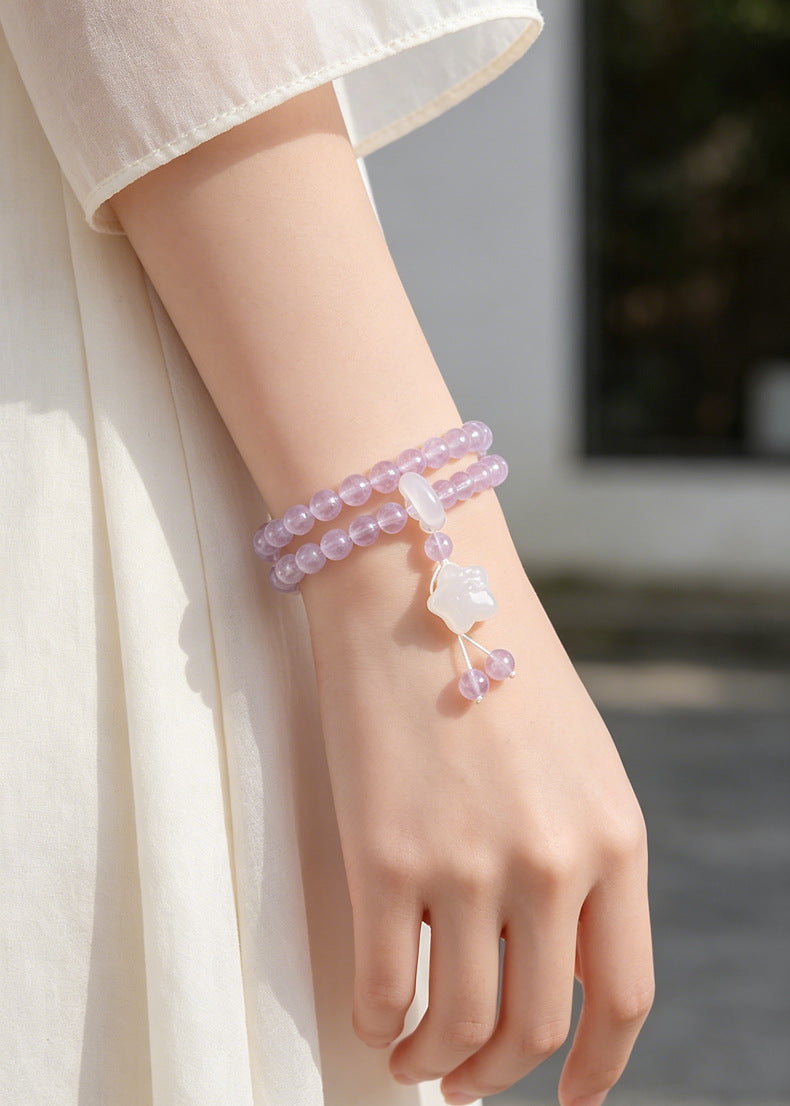 Amethyst Rose Quartz Agate Bracelet