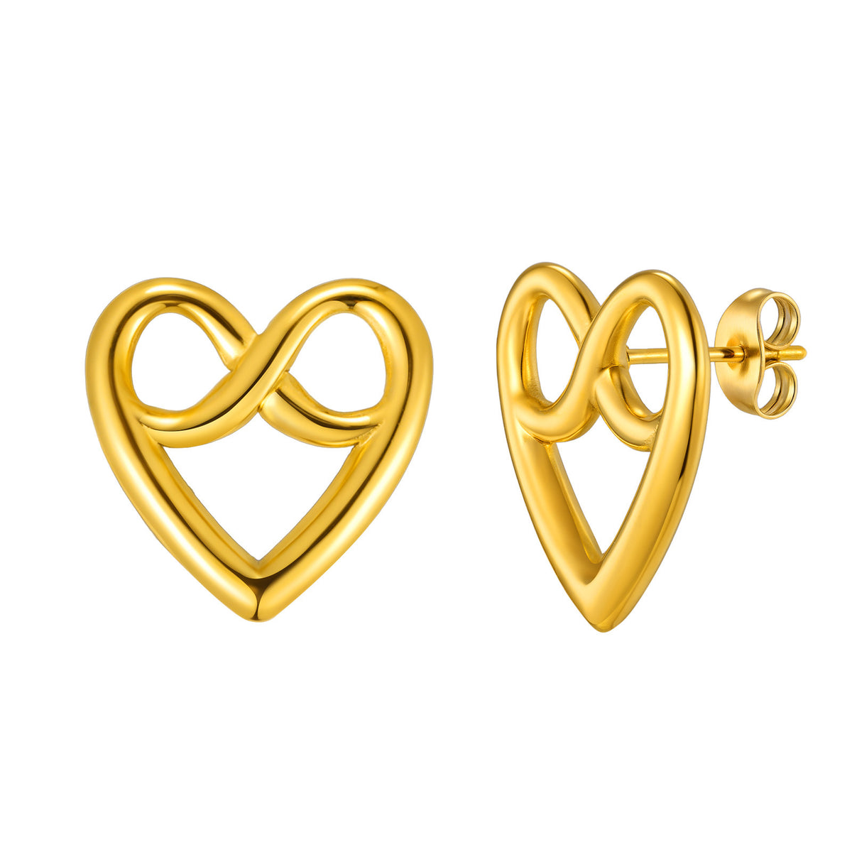 Stainless Steel Heart Earrings
