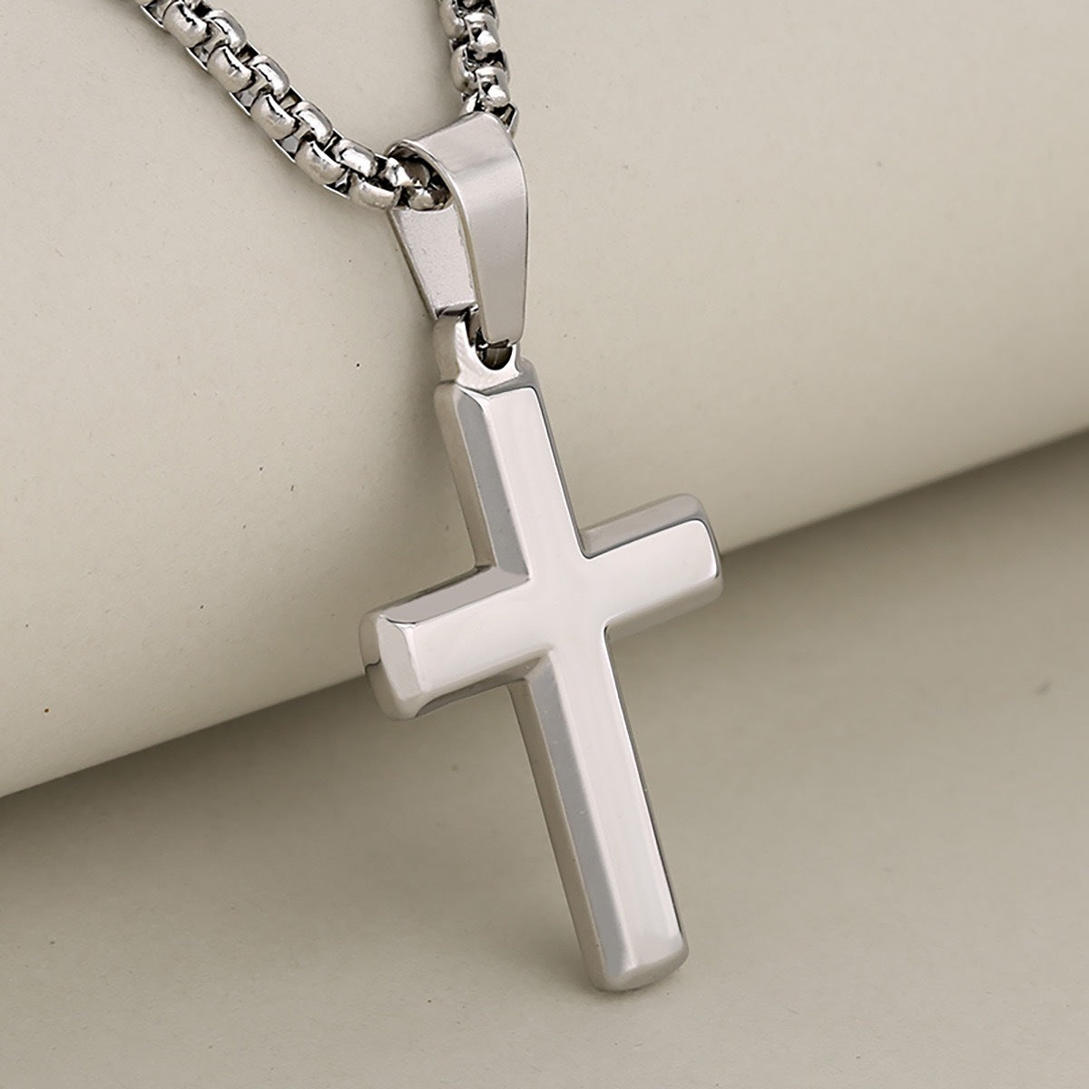 1. Planderful Cross Pendant Necklace Stainless Titanium Steel Unisex Hip Hop Style Gift for Him or Her