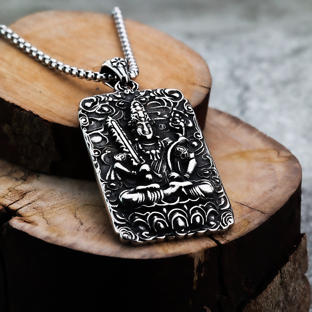 Vintage Buddhist Zodiac Pendant Necklace