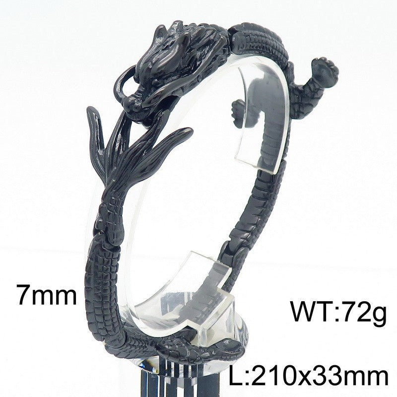 Guochao Benming Year Lucky Transshipment Dragon Bracelet – National Style Stainless