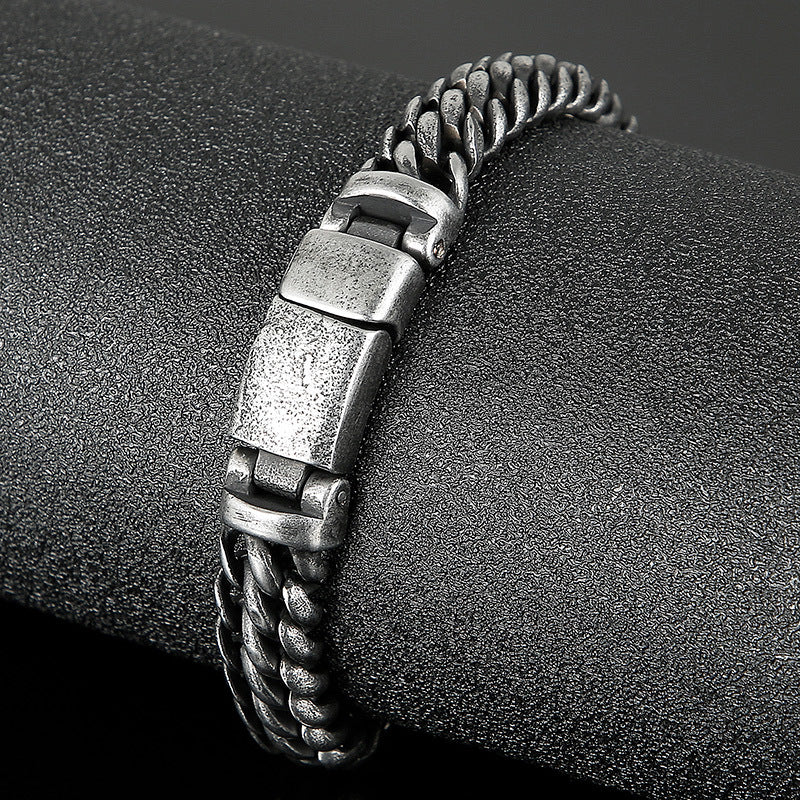 Mesh Stainless Steel Buckle Men's Bracelet