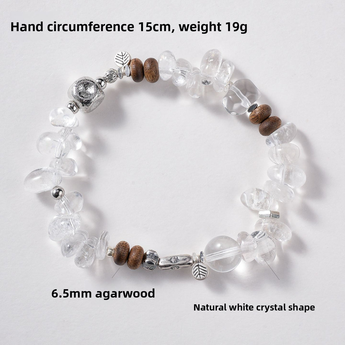 Clear Quartz & Agarwood Bracelet