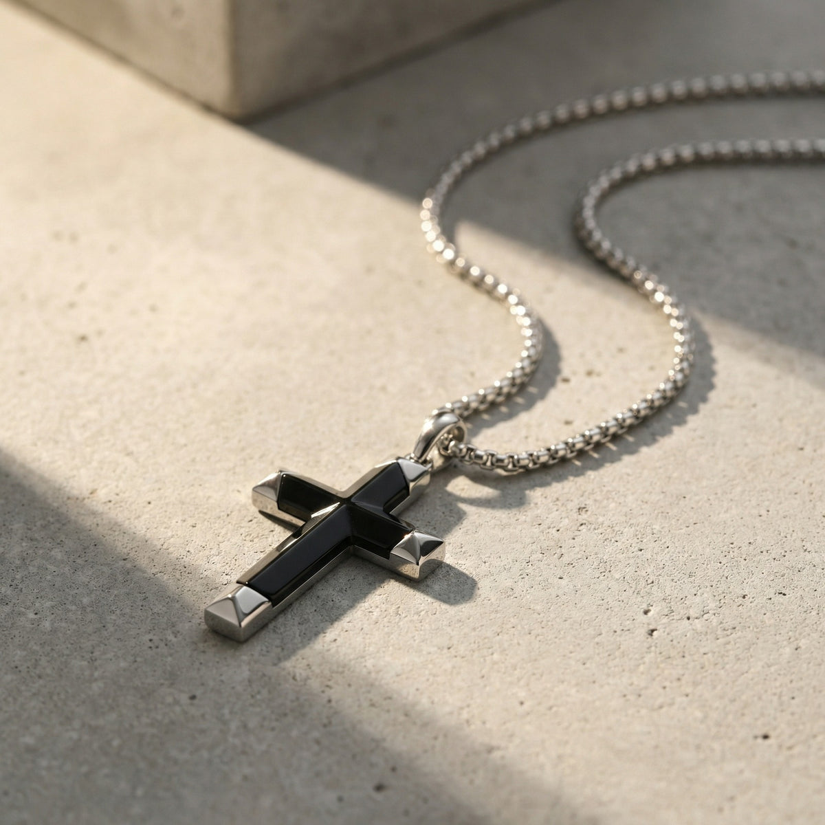 Cross Black Stainless Steel Pendant