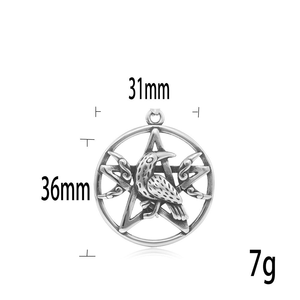 European And American Stainless Steel Hollow Eagle Pendant