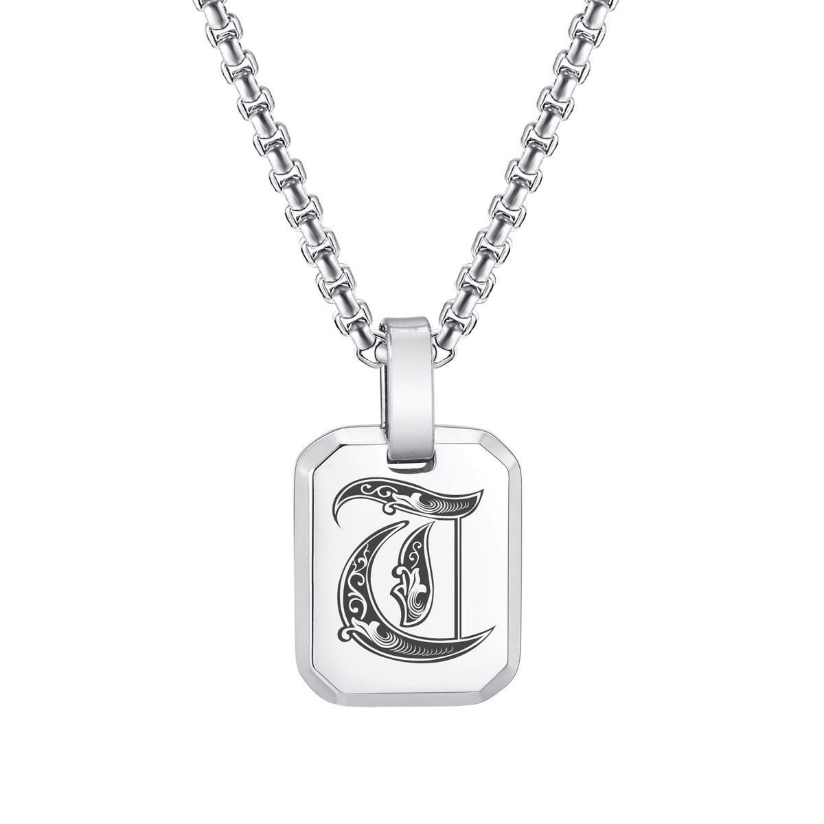 Stainless Steel Initial Letter & Blank Pendants