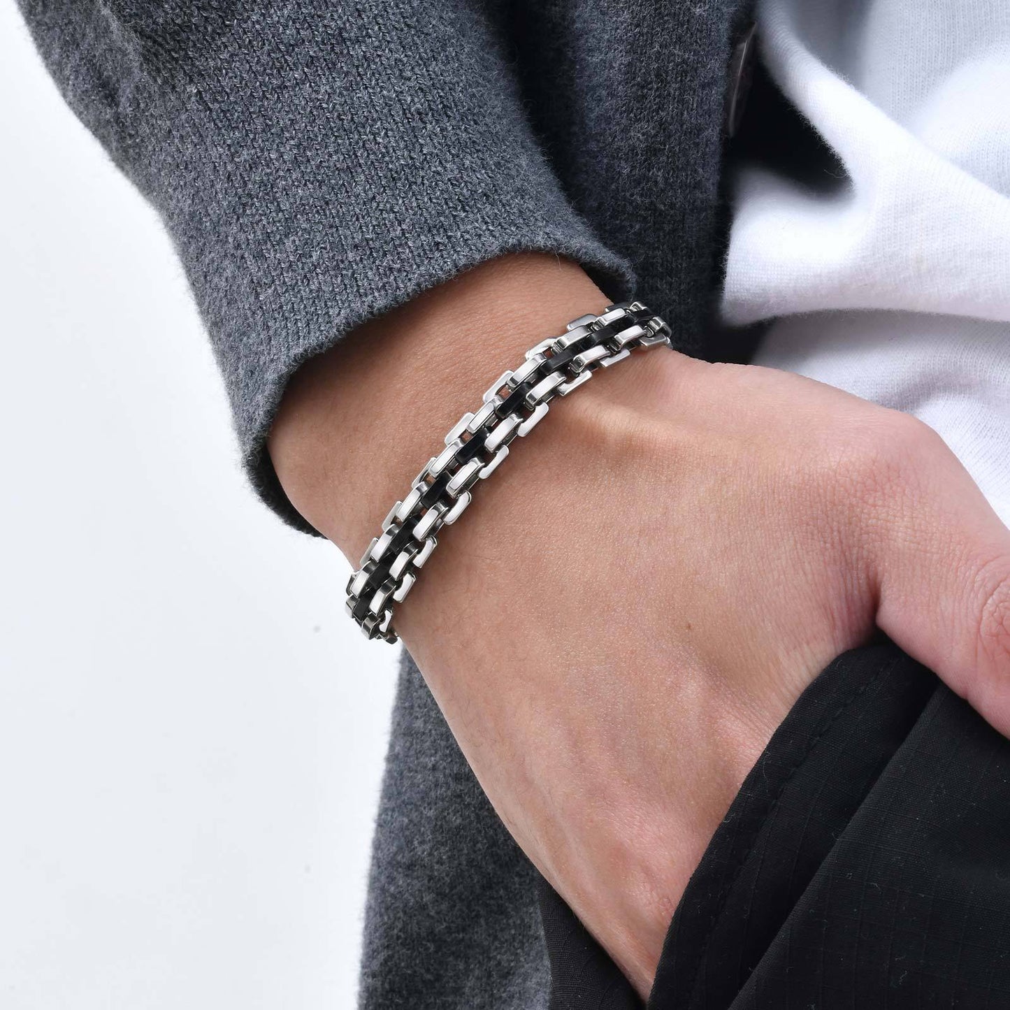 Planderful Mens Stainless Steel Bracelet Exquisite Everyday
