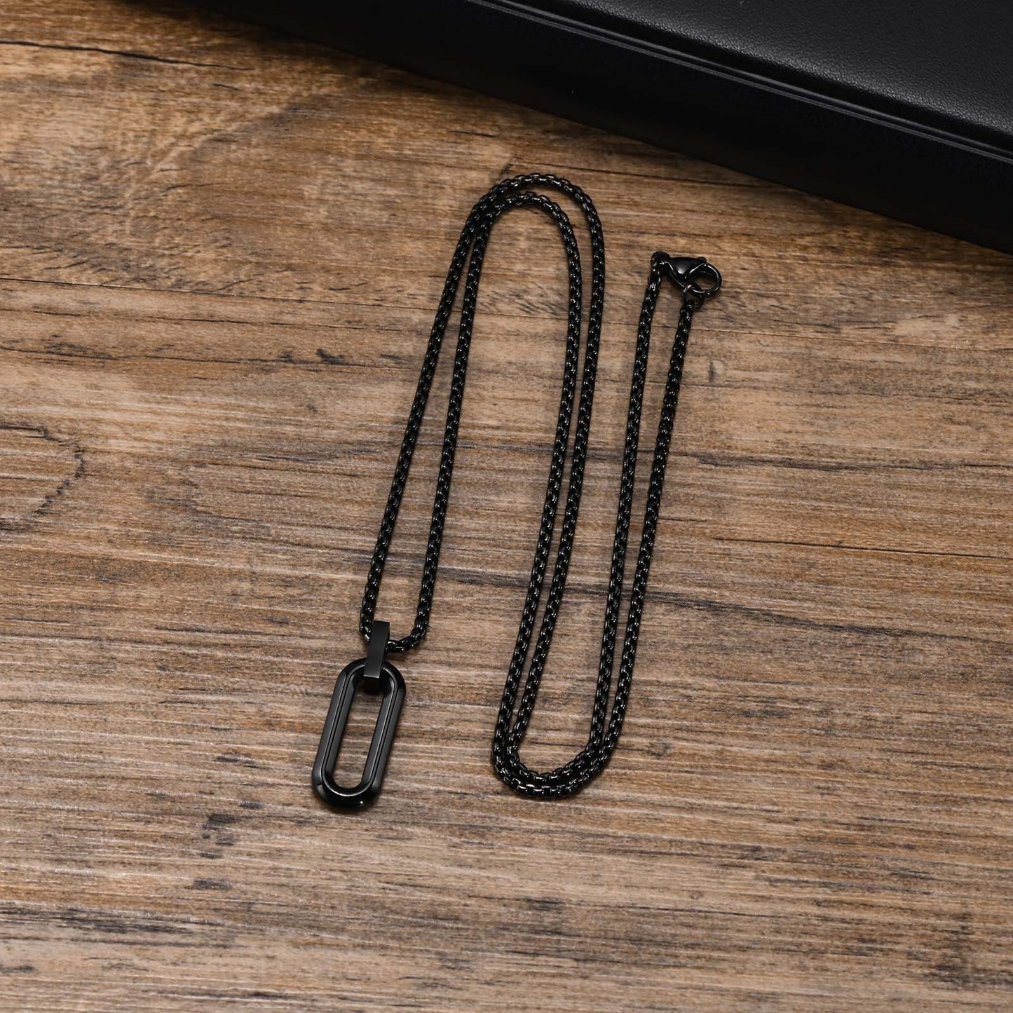 Stainless Steel Geometric Men's Pendant Hip Hop Necklace