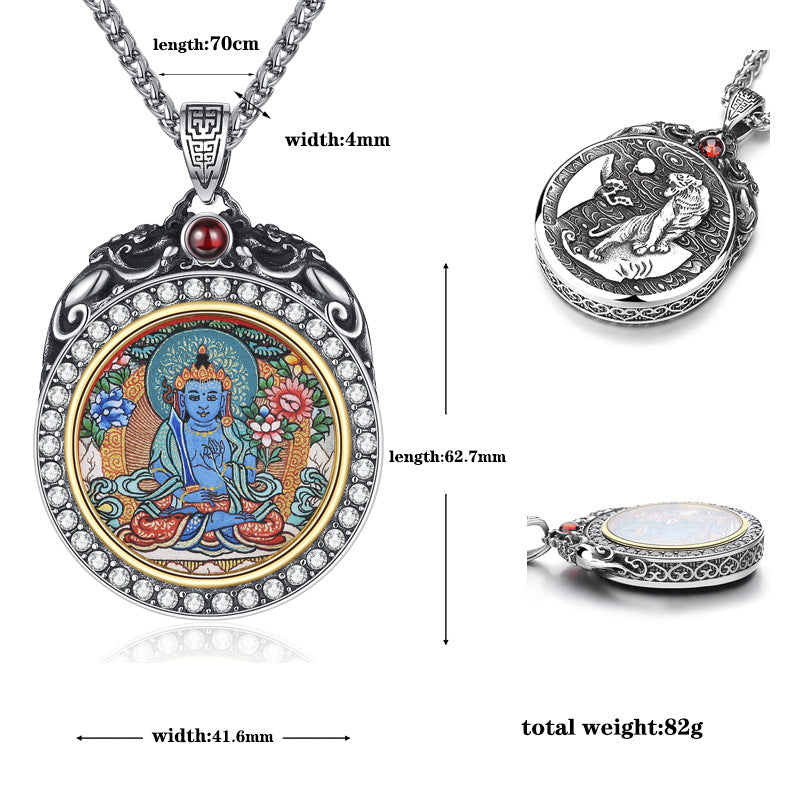 Stone Necklace – Elegant Zodiac Buddha Pendant