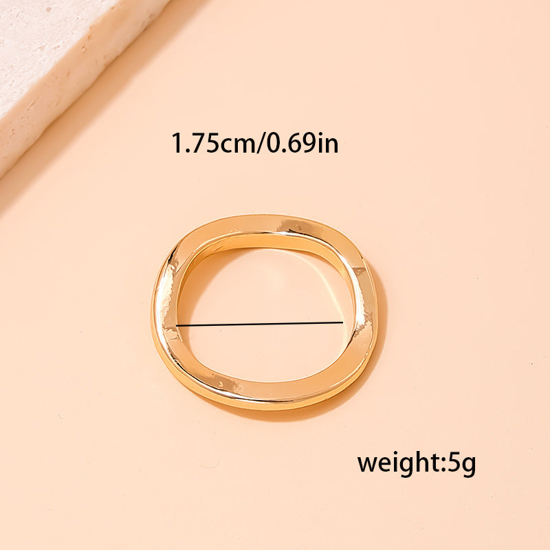 Heart Textured Metal Ring Set from Vienna Verve Collection