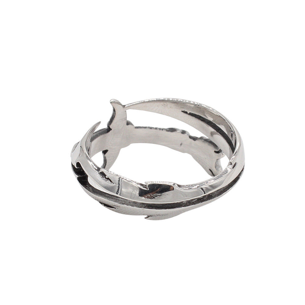 Planderful Titanium Steel Ring Unisex Sword Theme For Gamers Premium Retro Combat Accessory