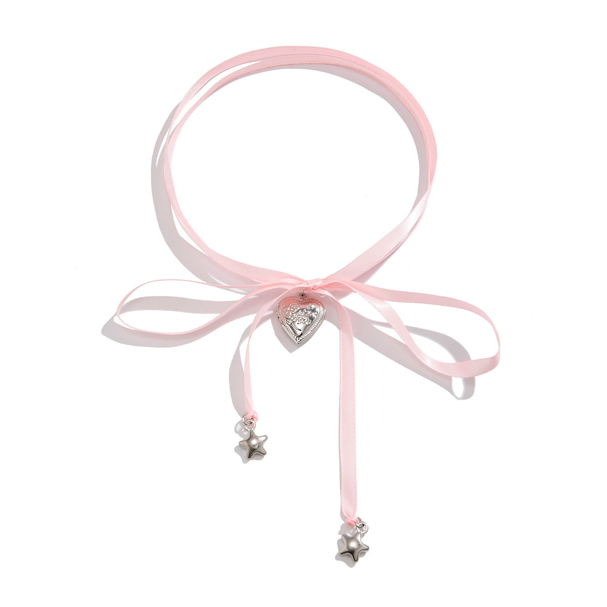 European and American Cross-Border Jewelry: Adjustable Choker Necklace with Heart Star Pendant for Women