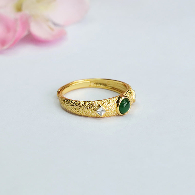 Green Jadeite Vintage Ring