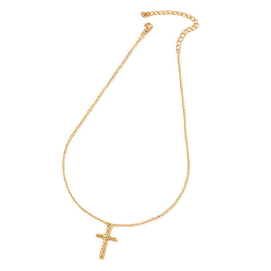 Simple Cross Pendant Necklace with a Touch of European and American Flair