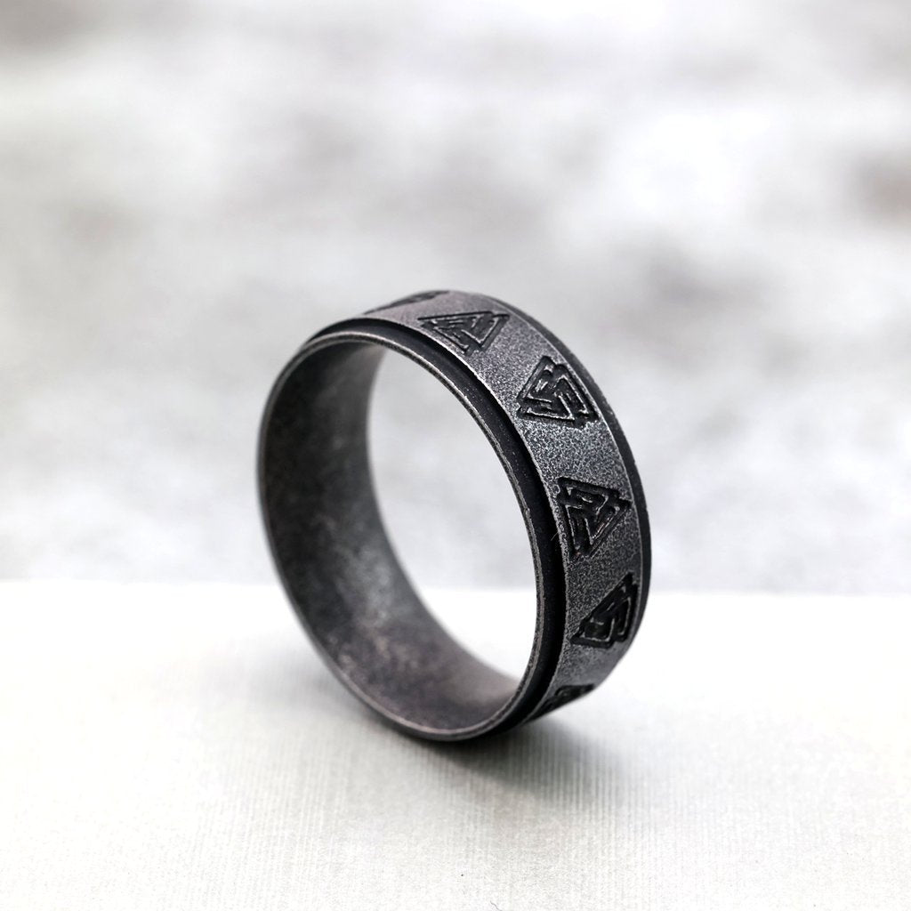Vintage Viking Stainless Steel Men's Ring