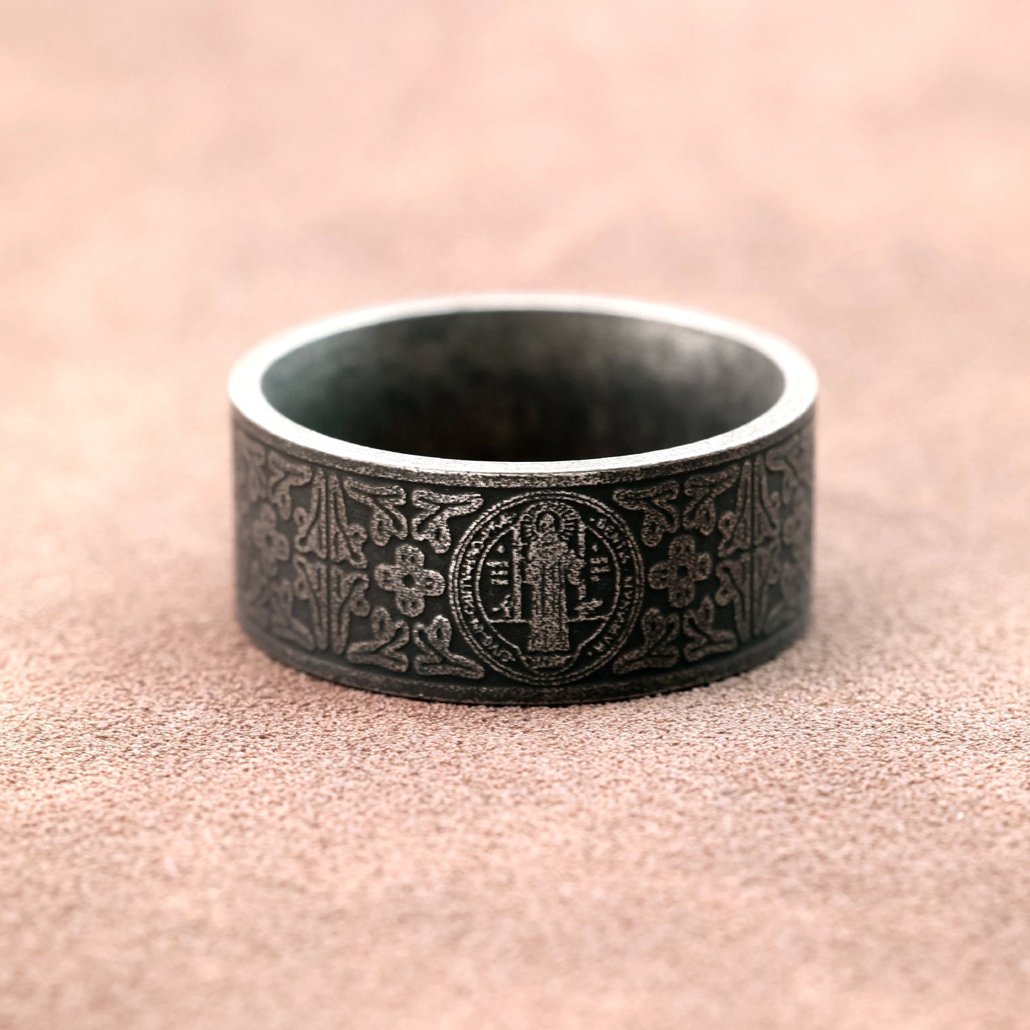 Stainless Steel Saint Ben Cross Ring For Men By Planderful Everyday Genie Collection