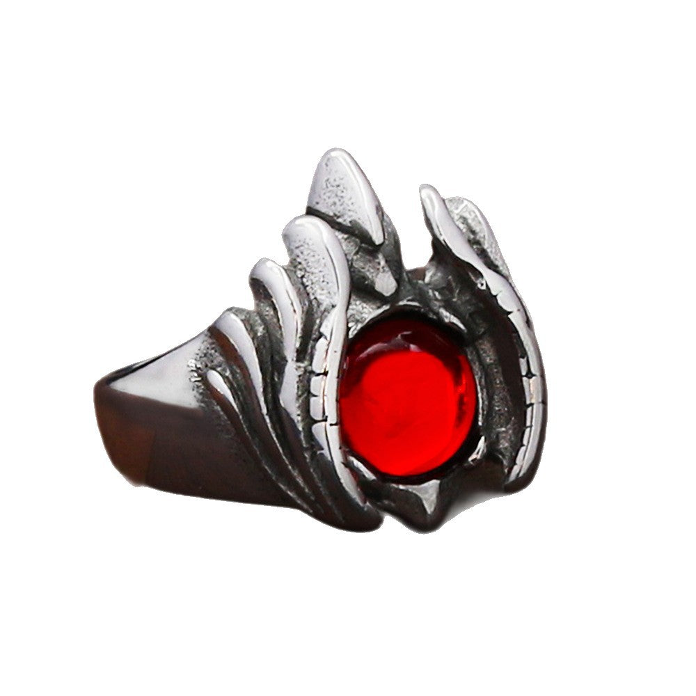 Punk Bird Stainless Steel Men's Ring