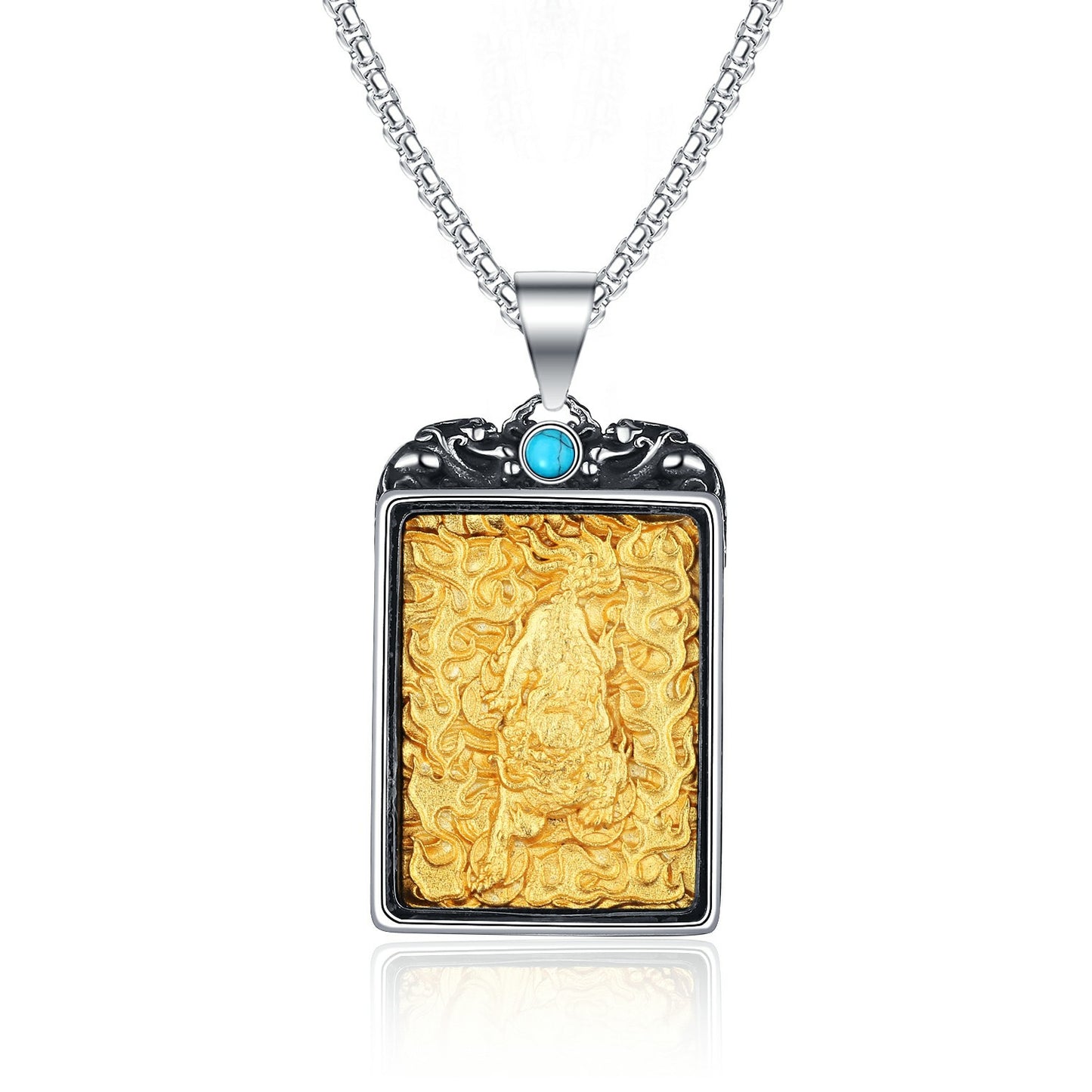 Titanium Steel Gold-Plated Necklace – Luxury Men