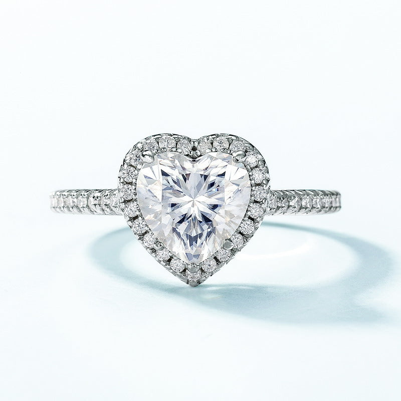 Planderful Classic Moissanite Sterling Silver Ring – 8 × 8 mm, 1.8 ct