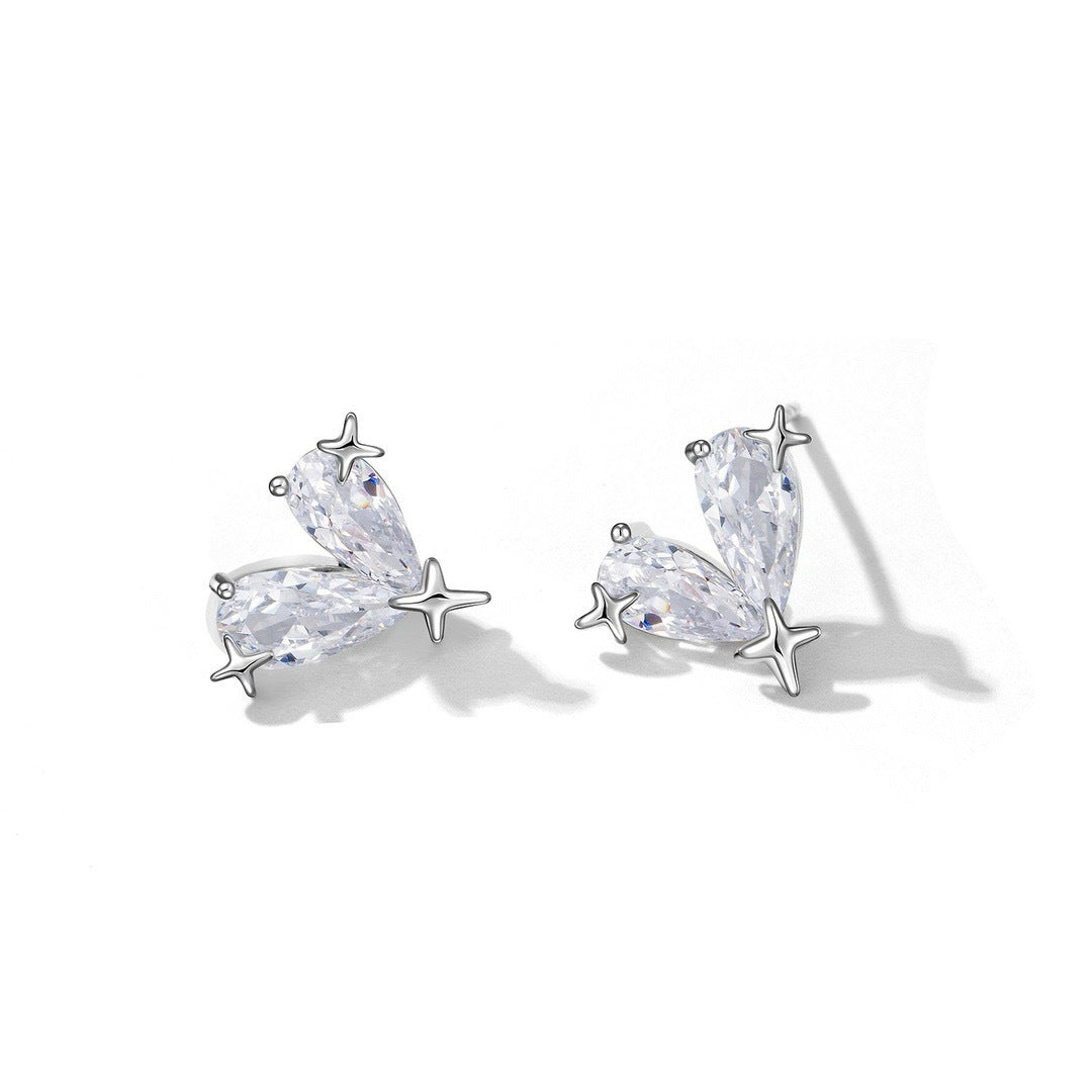 Minimalist Star 925 Sterling Silver Women's Earrings